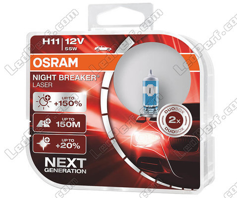 Pack of 2 Bulbs H11 Osram Night Breaker Laser + 150% - 64211NL-HCB